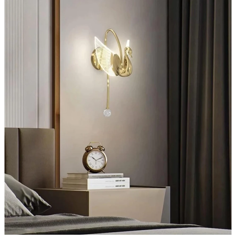 Pendant Wall Lamp With Bulb For Living Room Bed Room Hall