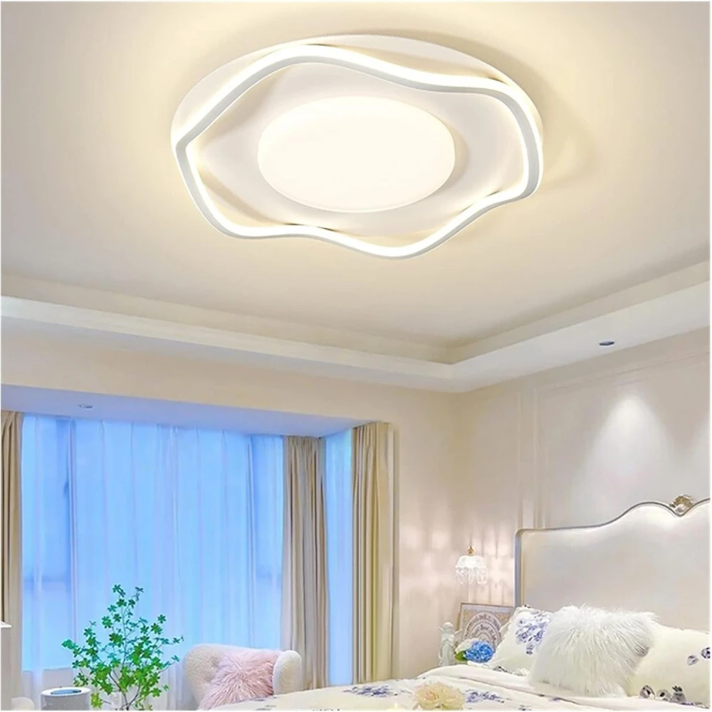 SHRI MAHAL ANTIQUES Ceiling Light Fixture Ceiling Lamp for Bedroom, Modern, Minimalist, Living Room, Main Lamp, Three Color LED Light Source Ceiling Lamp (Color : A)