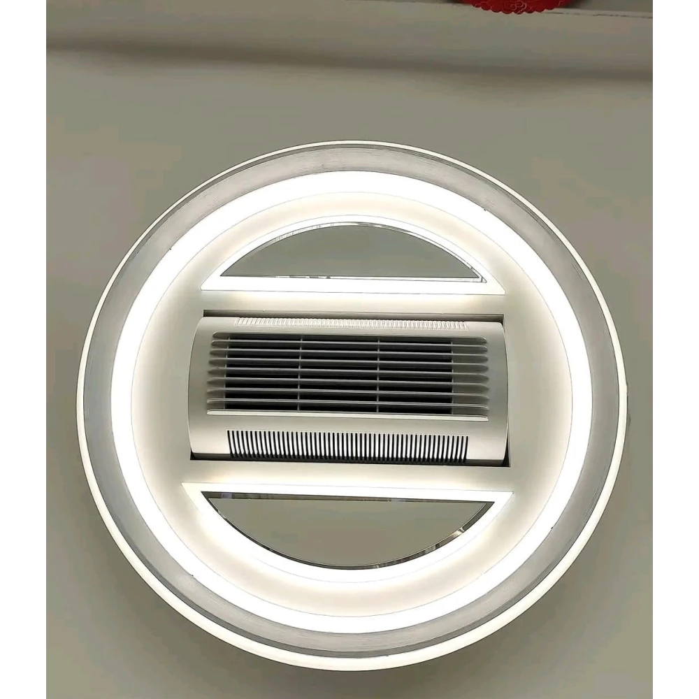 PRMOAGEN Luxury Bladeless Ceiling Fan with Integrated LED Lighting, Remote Control, Modern Decorative Chandelier Fan for Living Room, Bedroom, Hall, Hotel & Restaurant
