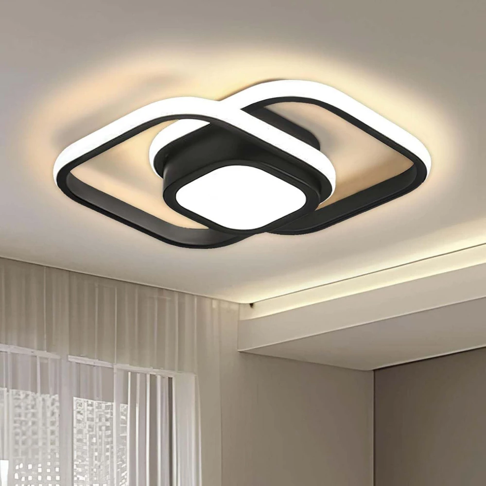 SHRI MAHAL ANTIQUES Modern LED Ceiling Light 24W | Dimmable | Adjustable Color Temperature 3000K-6000K | Flush Mount Acrylic Lamp for Bedroom, Kitchen, Hallway, Entryway, Bathroom (804)