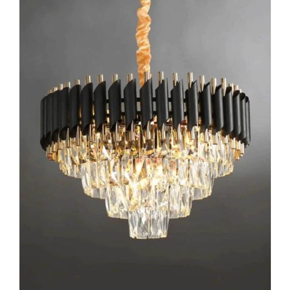 Glass Black Mamba Round Chandelier (500 Mm) BZ_PA_CL 3078
