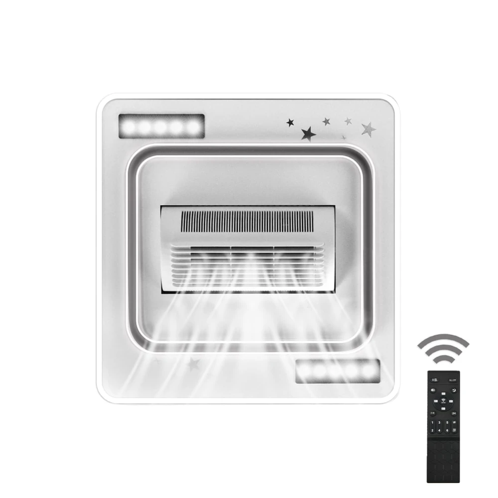 SHRI MAHAL ANTIQUES Smart Bladeless Ceiling Fan with Integrated LED Lighting, Remote Control, Modern Luxury Chandelier Fan for Living Room, Bedroom, Hall, Hotel & Restaurant