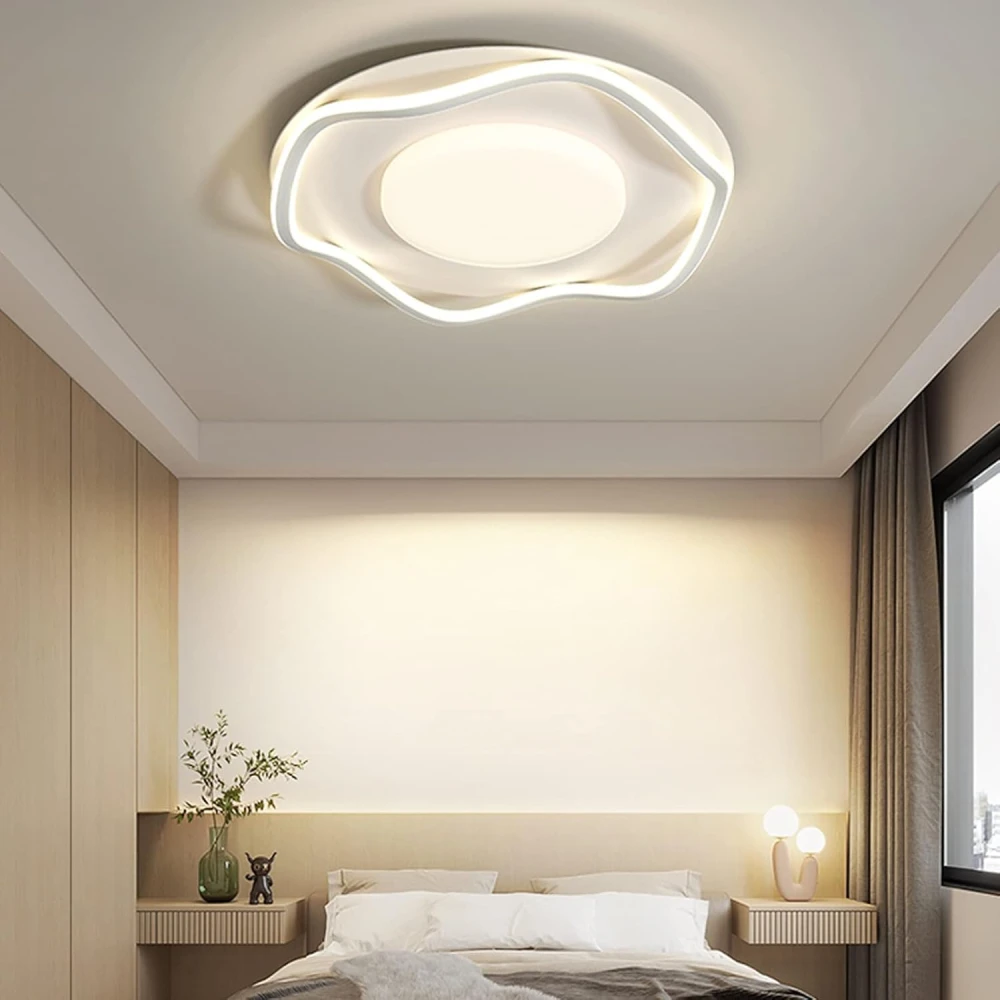 SHRI MAHAL ANTIQUES Ceiling Light Fixture Ceiling Lamp for Bedroom, Modern, Minimalist, Living Room, Main Lamp, Three Color LED Light Source Ceiling Lamp (Color : A)