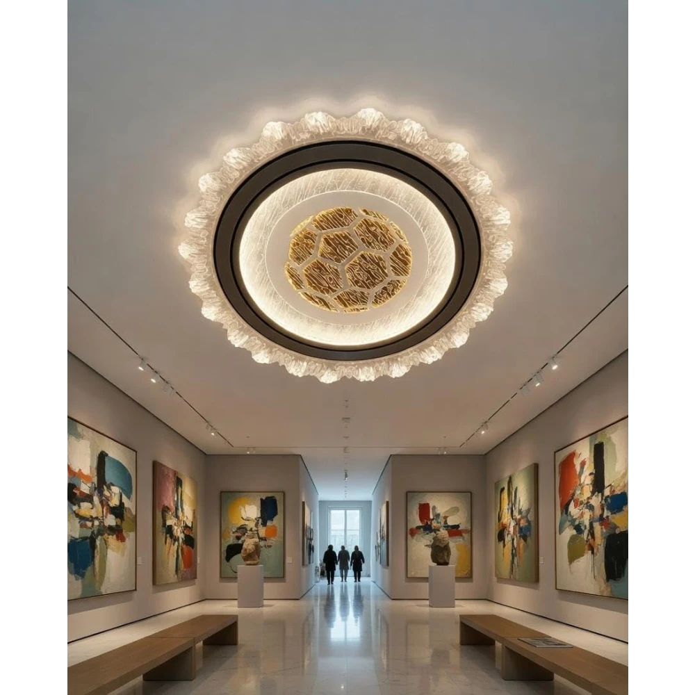 SHRI MAHAL ANTIQUES LED Crystal Chandelier with Color Changing Lights, Modern Ceiling Light Fixture, Decorative Jhumar for Hall, Living Room, Bedroom, Jhoomar Light for Home Decor