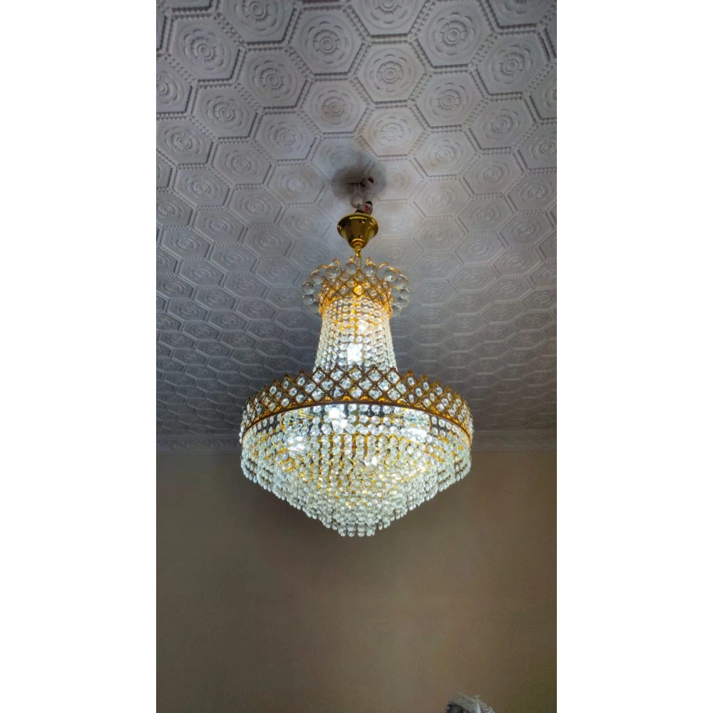 SHRI MAHAL ANTIQUES Crystal Big Size Jhhomar Lamp Ceiling Light for Living Room/Hall/Bed Room etc.