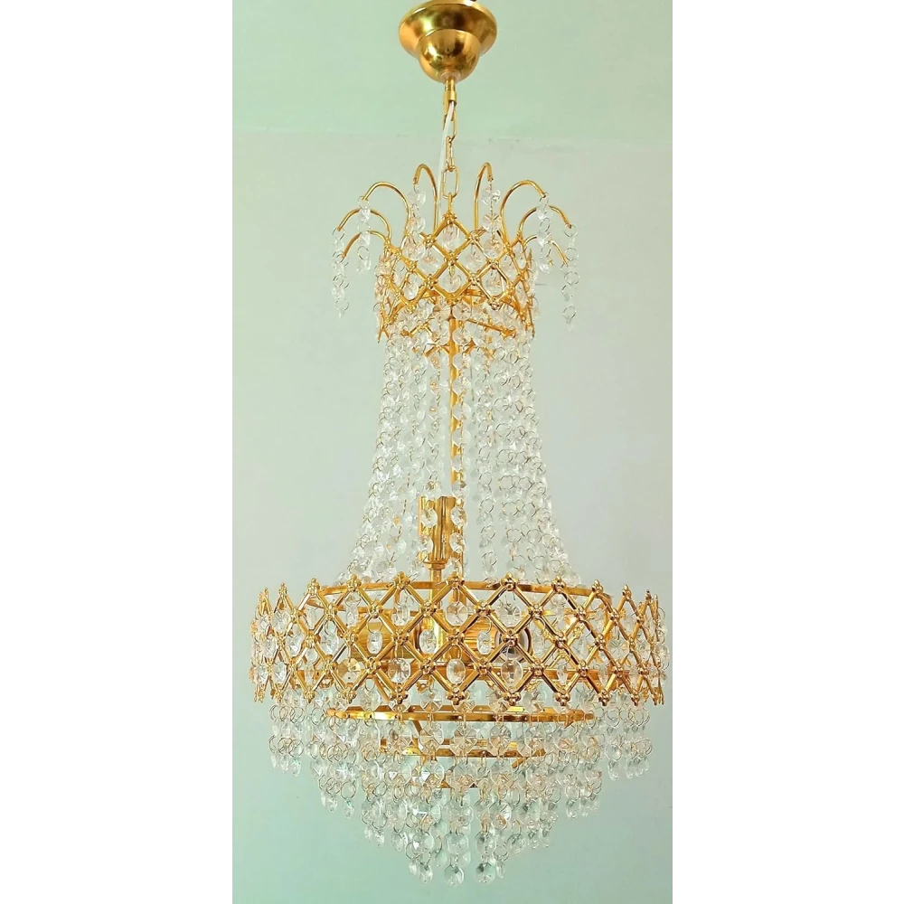 SHRI MAHAL ANTIQUES Crystal Chanelier Light for Living Room Bed Room Hall