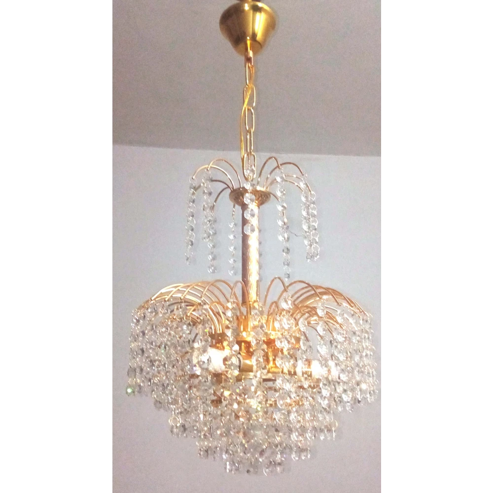 SHRI MAHAL ANTIQUES CL-1714 Ceiling Lamp jHHOMAR Chandelier Chandelier Ceiling Lamp CL 1714 Glass Crystal Big Size Jhhomar with Triple led Bulb Lamp Ceiling Light for