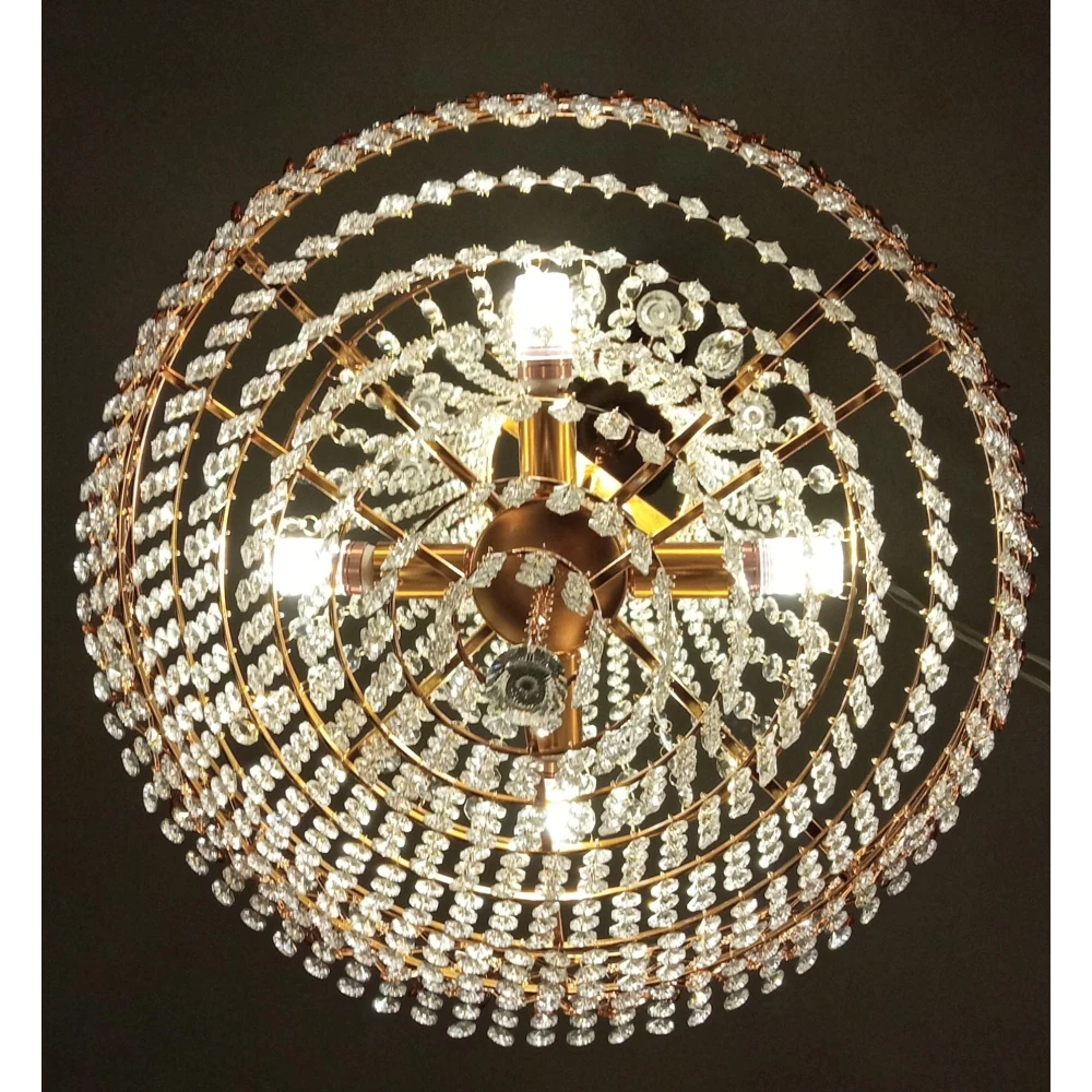 SHRI MAHAL ANTIQUES LED Crystal Big Size Jhumar Lamp Ceiling Light for Living Room/Hall/Bed Room