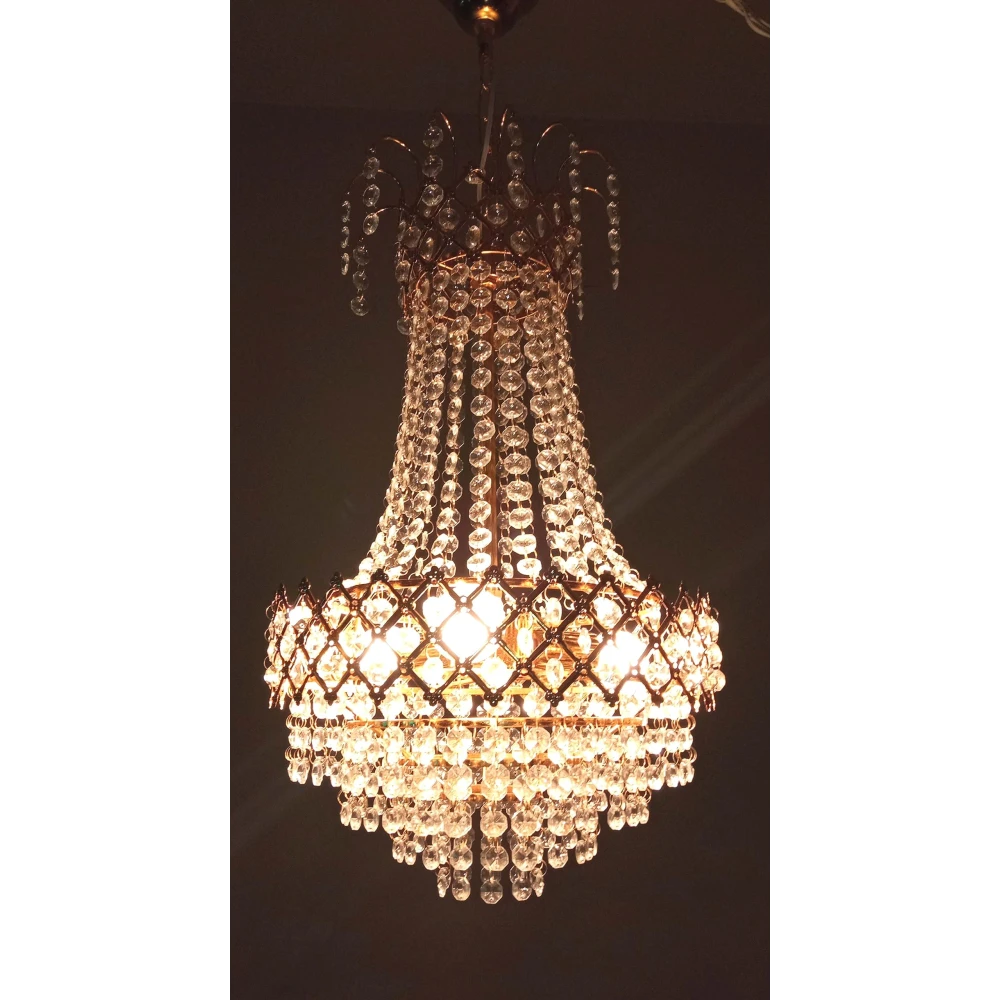 SHRI MAHAL ANTIQUES Crystal Big Size Jhumar Ceiling Light for Living Room/Hall/Bed Room etc