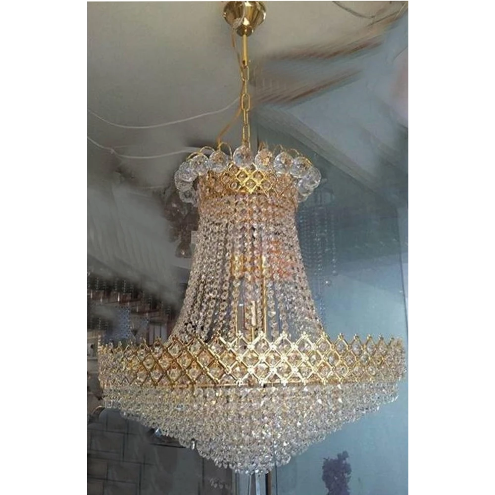 SHRI MAHAL ANTIQUES LED Crystal Chandelier Light for Living Room Bed Room Hall Hotel Restaurant