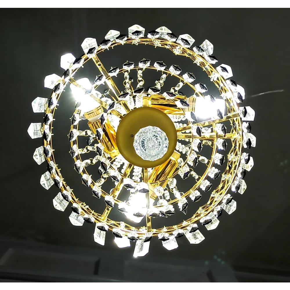 SHRI MAHAL ANTIQUES LED Crystal Chandelier Light for Living Room Bed Room Hall Decorative