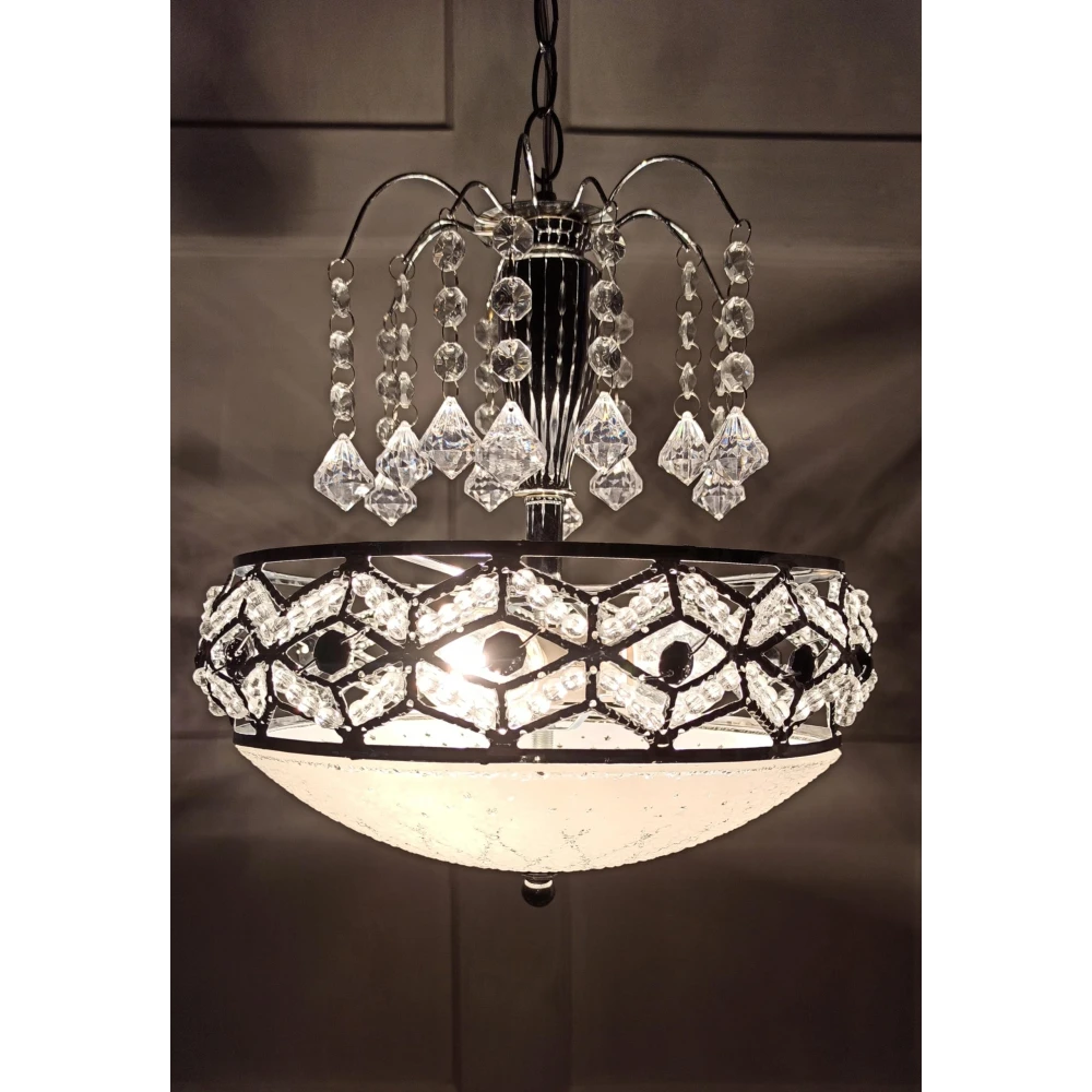 SHRI MAHAL ANTIQUES Crystal Big Size Jhumar Ceiling Light for Living Room/Hall/Bed Room Ceiling Light Ceiling Lamp
