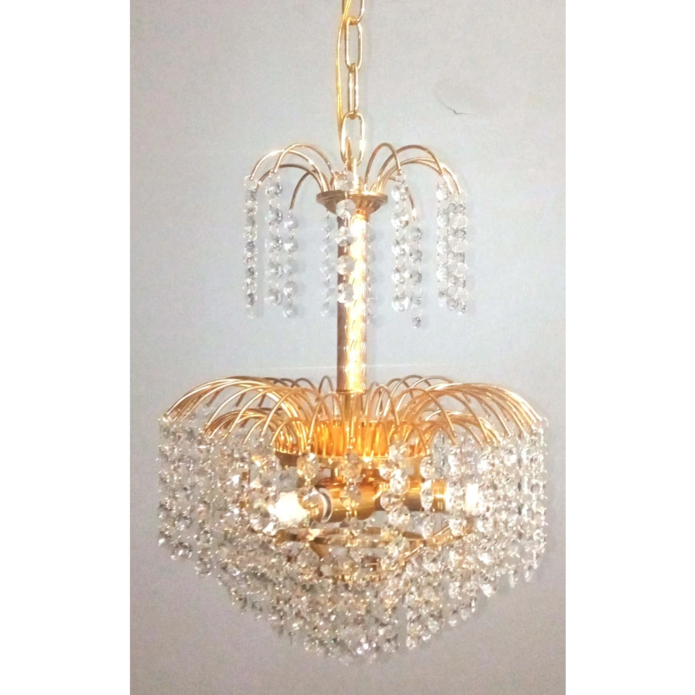 SHRI MAHAL ANTIQUES CL-1714 Ceiling Lamp jHHOMAR Chandelier Chandelier Ceiling Lamp CL 1714 Glass Crystal Big Size Jhhomar with Triple led Bulb Lamp Ceiling Light for