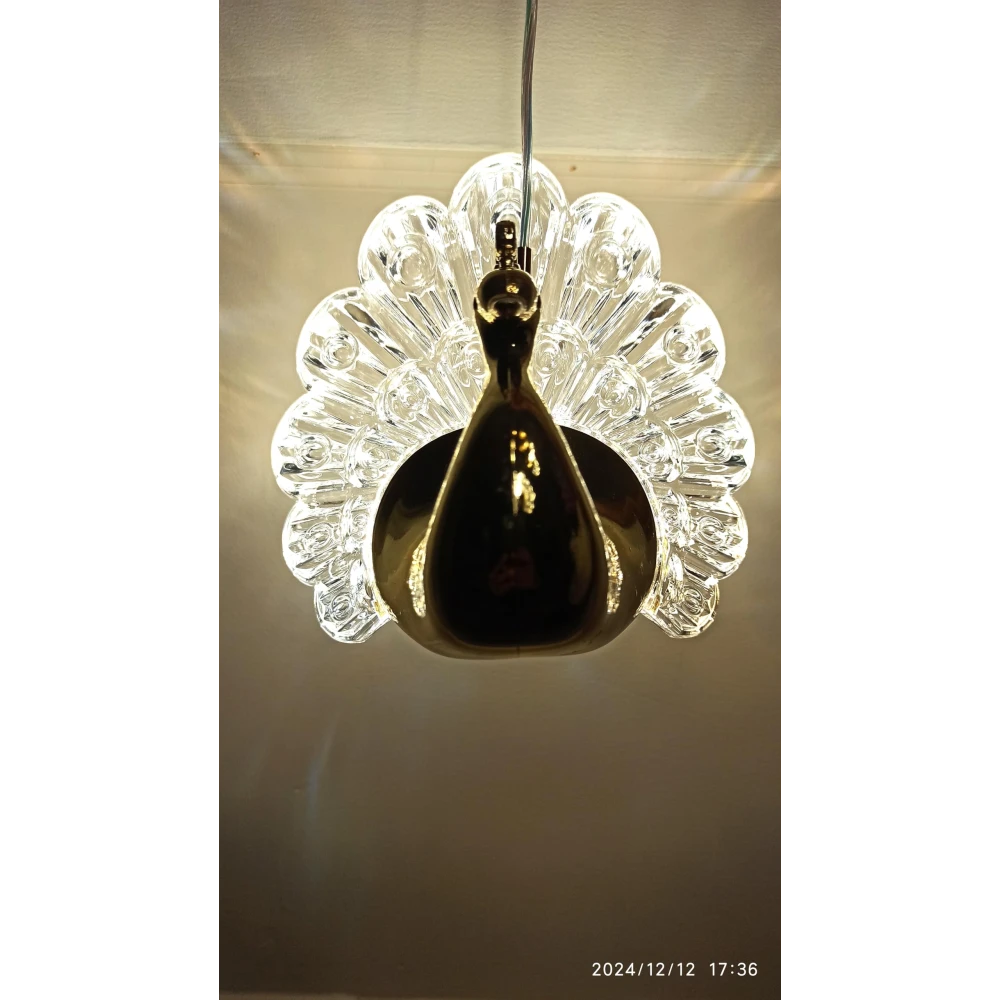 Modern 3 LED Peackock Pendant Lights for Living Room, Bedroom - Warm White