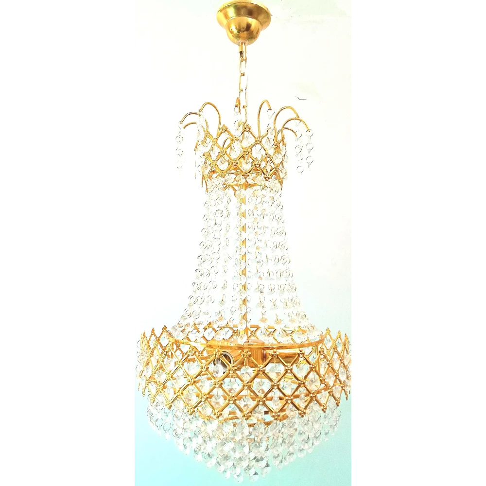 SHRI MAHAL ANTIQUES Crystal Big Size Jhumar Ceiling Light for Living Room/Hall/Bed Room etc
