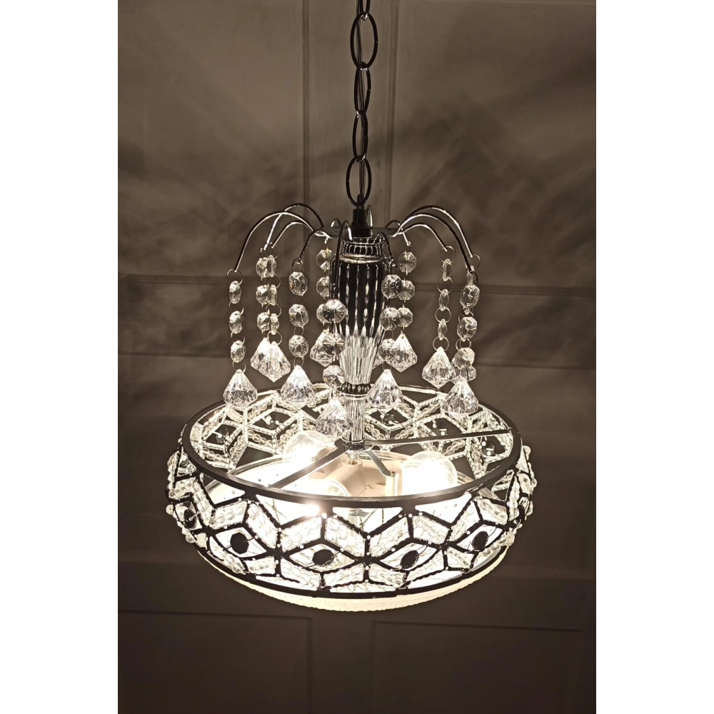 SHRI MAHAL ANTIQUES Crystal Big Size Jhumar Ceiling Light for Living Room/Hall/Bed Room Ceiling Light Ceiling Lamp