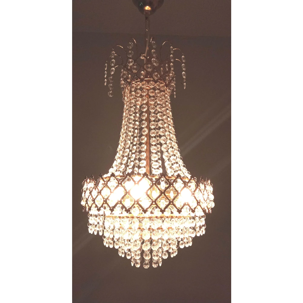 SHRI MAHAL ANTIQUES Crystal Chandelier Ceiling Lamp for Living Room Bed Room Hall