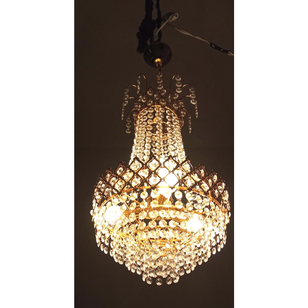 SHRI Mahal Super Fancy Crystal Chandelier Ceiling Light for Living Room Bed Room Hall