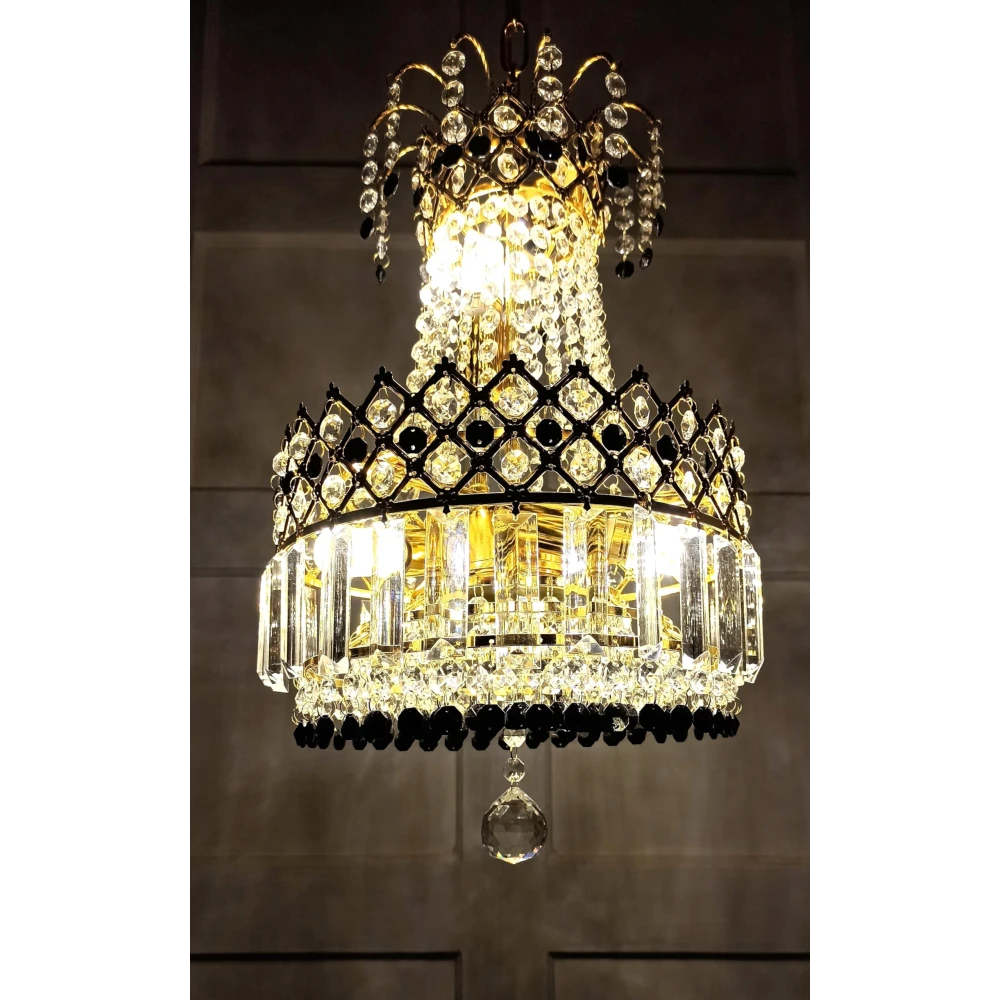 SHRI MAHAL ANTIQUES LED Crystal Chandelier Light for Living Room Bed Room Hall Decorative