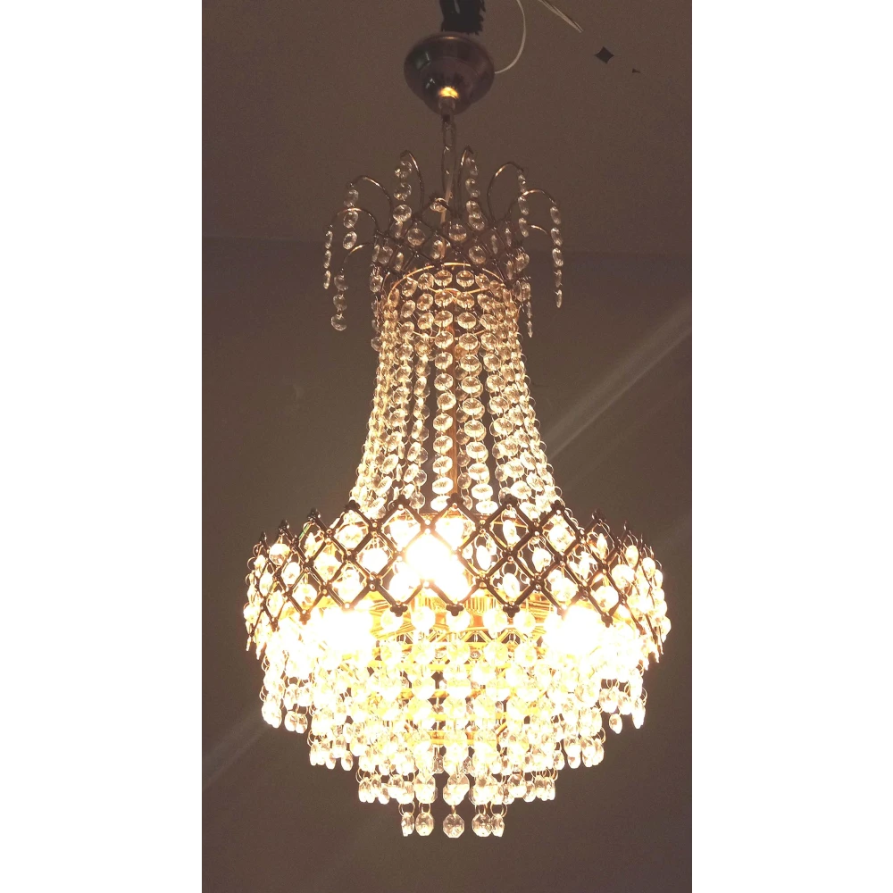 SHRI MAHAL ANTIQUES Crystal Big Size Jhumar Ceiling Light for Living Room/Hall/Bed Room etc