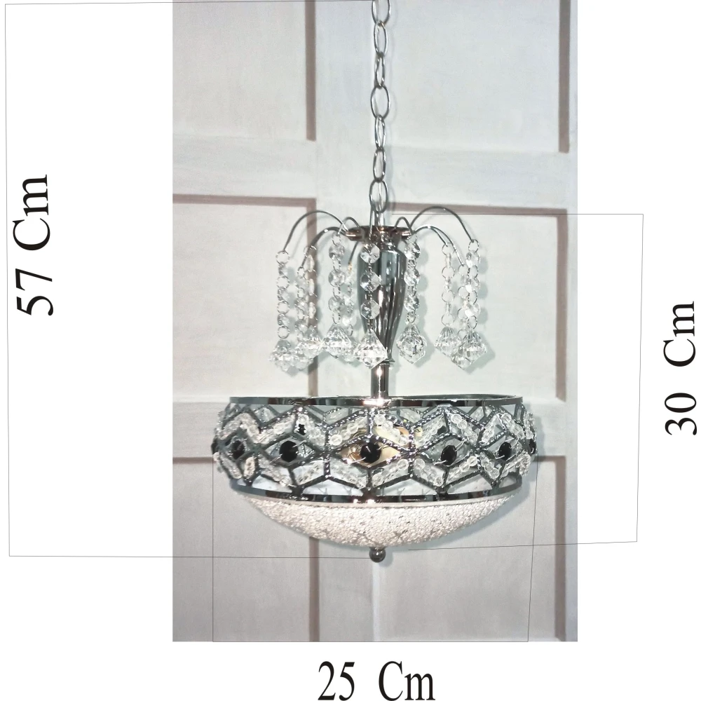 SHRI MAHAL ANTIQUES Crystal Big Size Jhumar Ceiling Light for Living Room/Hall/Bed Room Ceiling Light Ceiling Lamp