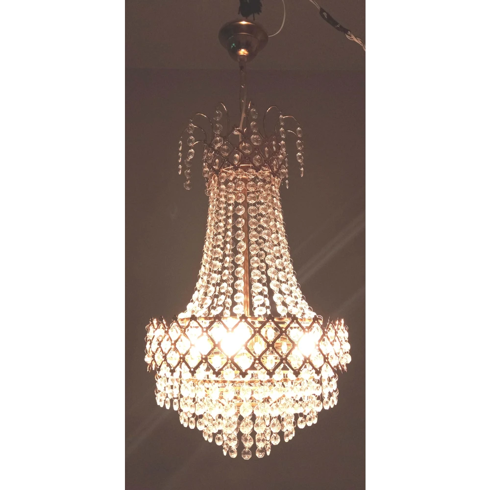 SHRI MAHAL ANTIQUES Crystal Big Size Jhumar Ceiling Light for Living Room/Hall/Bed Room