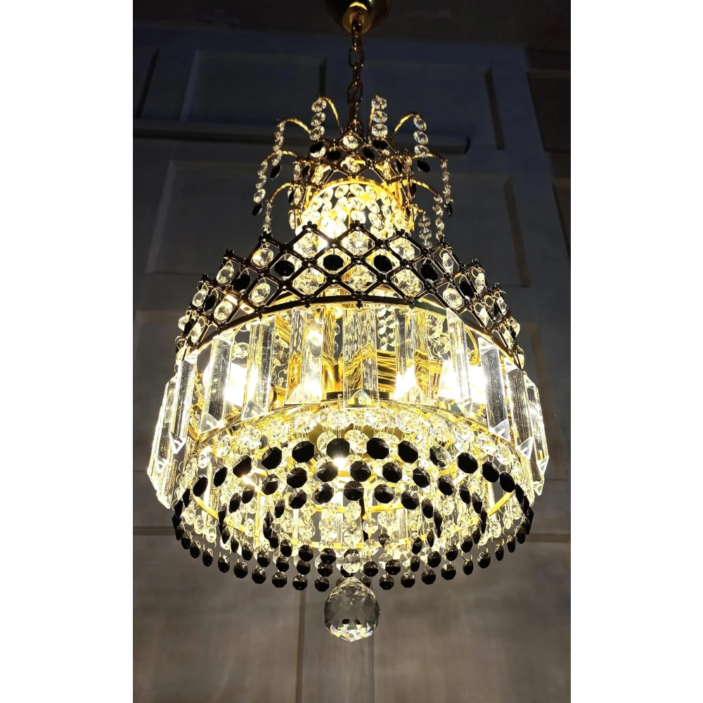 SHRI MAHAL ANTIQUES LED Crystal Chandelier Light for Living Room Bed Room Hall Decorative