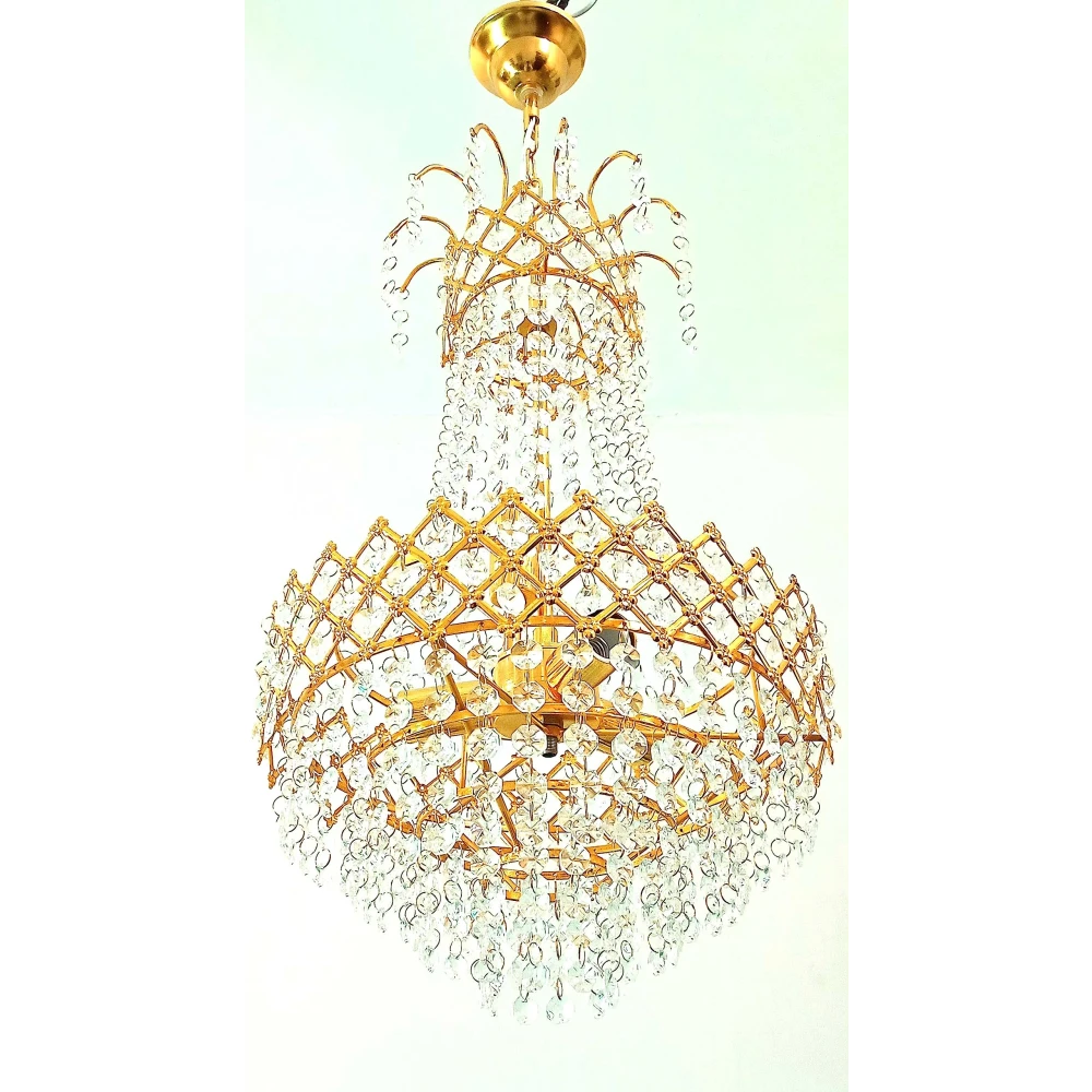 SHRI Mahal Super Fancy Crystal Chandelier Ceiling Light for Living Room Bed Room Hall