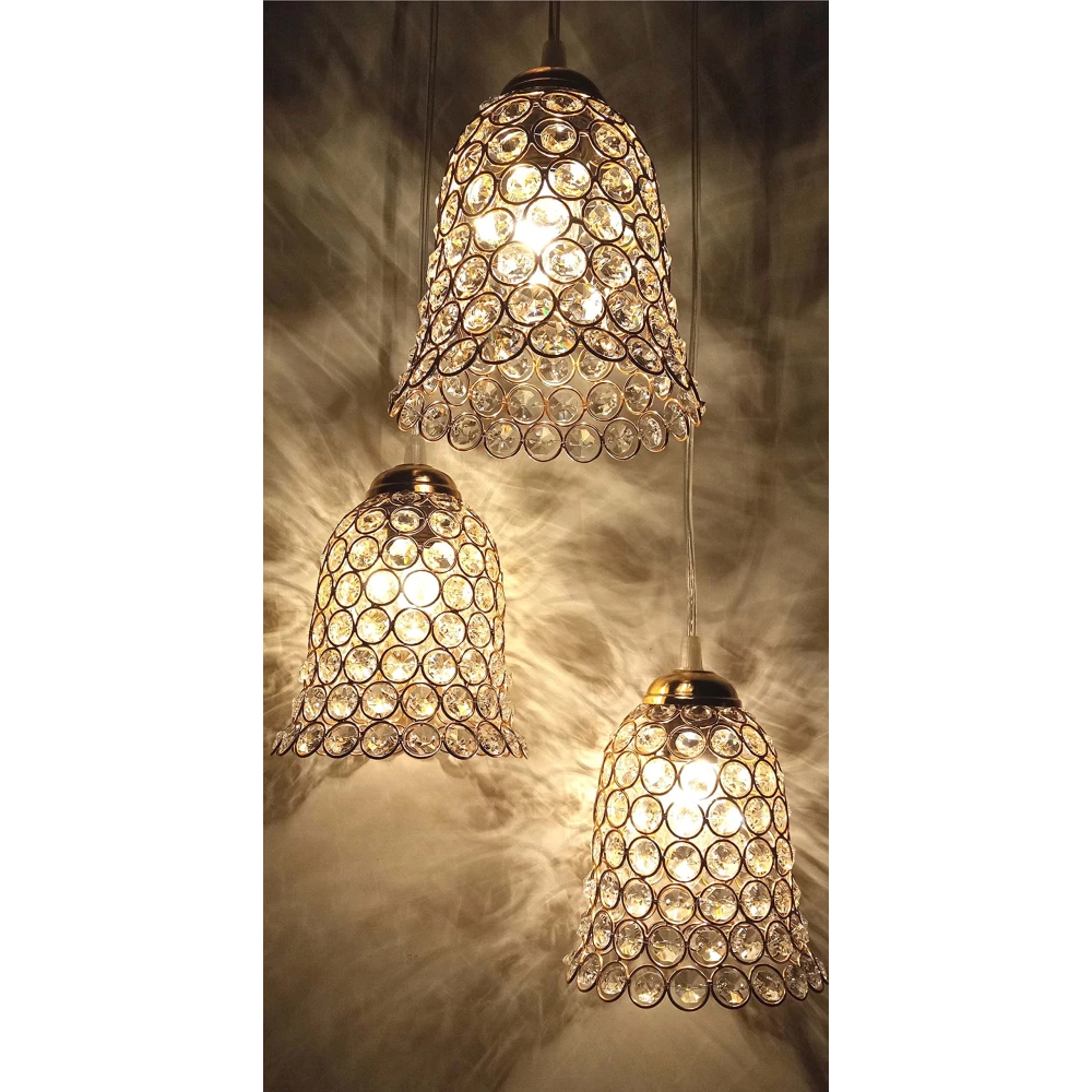 SHRI MAHAL ANTIQUES® Crystal & Steel Made Hanging Light