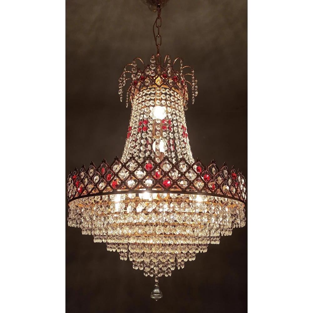 LED Crystal Big Size Jhumar Ceiling Light For Living Room/Hall/Bed Room
