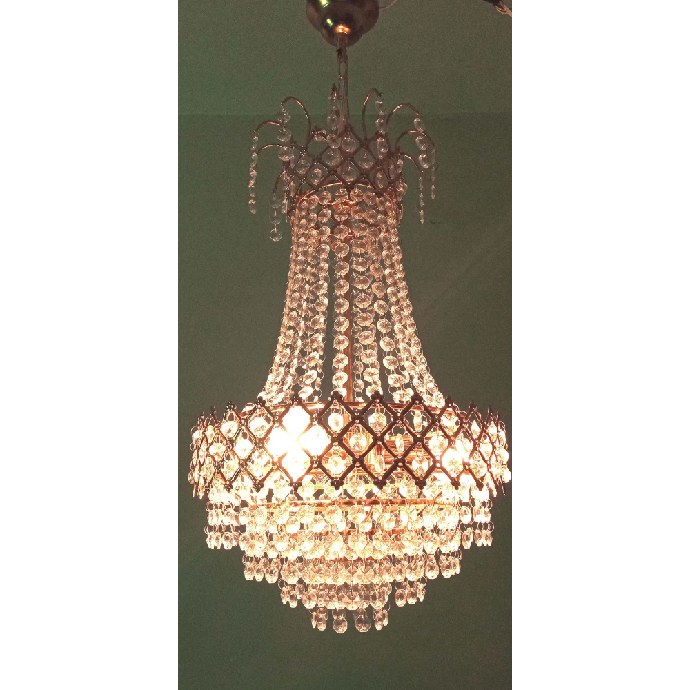 SHRI MAHAL ANTIQUES Crystal Big Size Jhumar Ceiling Light for Living Room/Hall/Bed Room