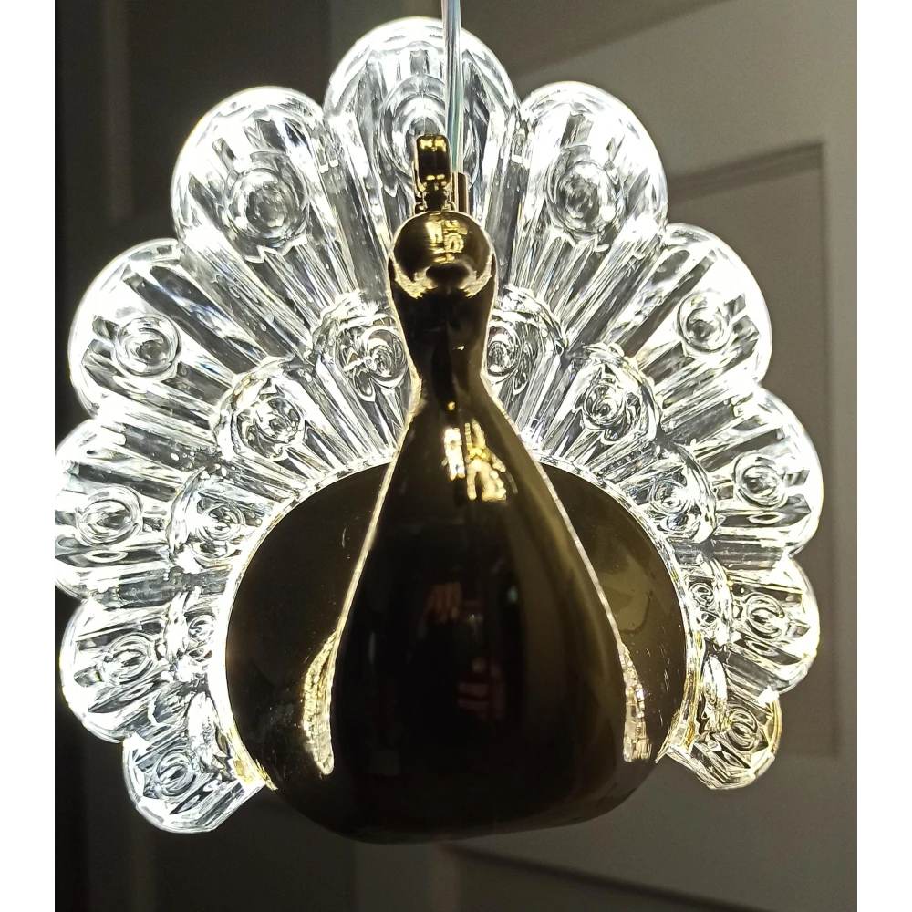 Modern 3 LED Peackock Pendant Lights for Living Room, Bedroom - Warm White