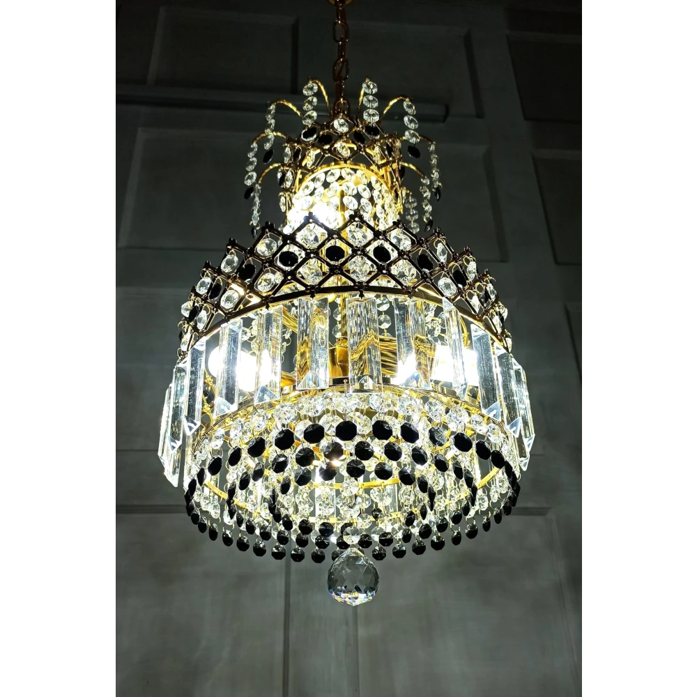 SHRI MAHAL ANTIQUES LED Crystal Chandelier Light for Living Room Bed Room Hall Decorative