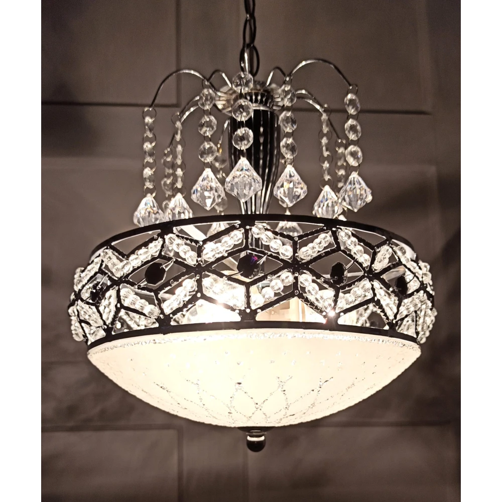 SHRI MAHAL ANTIQUES Crystal Big Size Jhumar Ceiling Light for Living Room/Hall/Bed Room Ceiling Light Ceiling Lamp