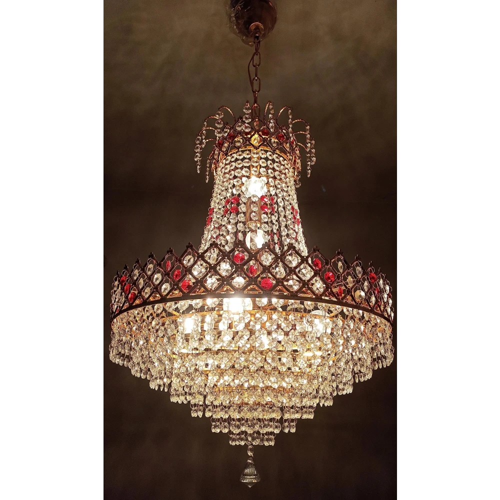LED Crystal Big Size Jhumar Ceiling Light For Living Room/Hall/Bed Room