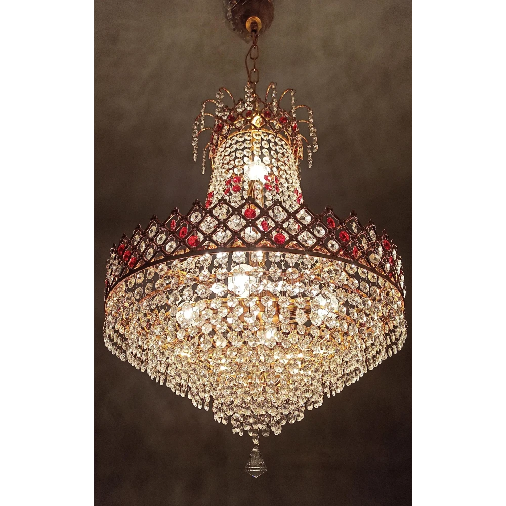 LED Crystal Big Size Jhumar Ceiling Light For Living Room/Hall/Bed Room