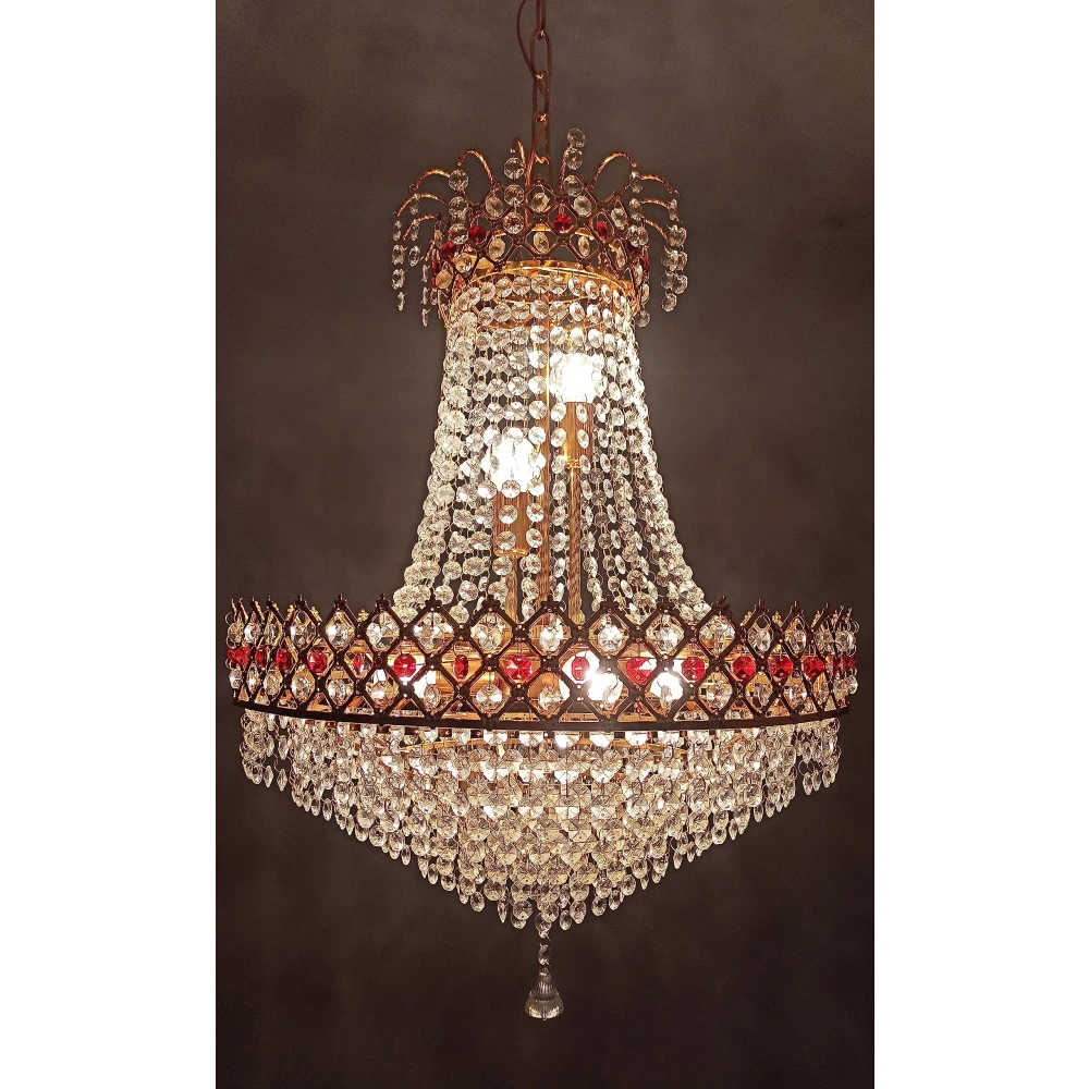 LED Crystal Big Size Jhumar Ceiling Light For Living Room/Hall/Bed Room