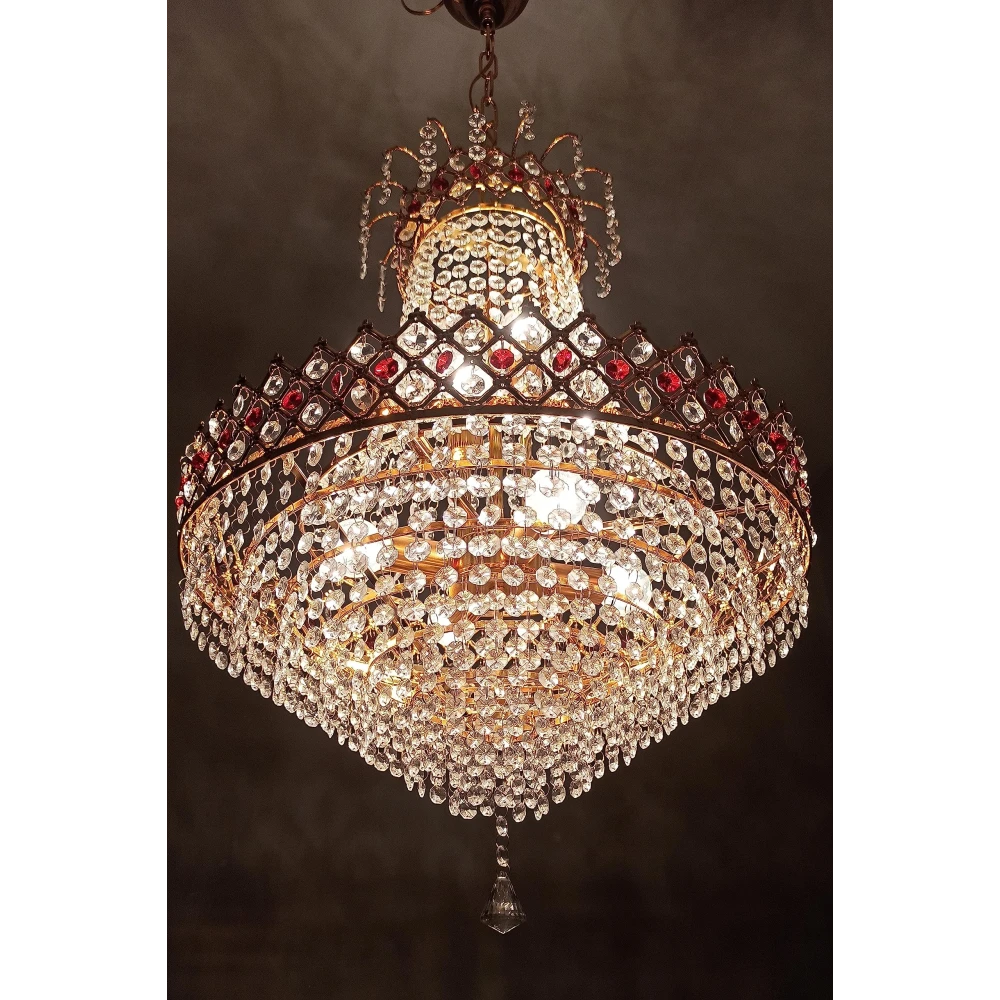 LED Crystal Big Size Jhumar Ceiling Light For Living Room/Hall/Bed Room