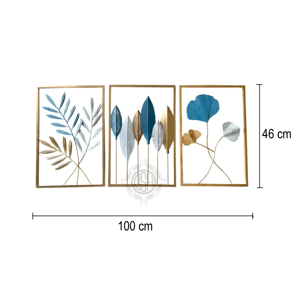 Metal Wall Decor Showpiece For wall Decoration Set of 3 Wall Art Home Decor