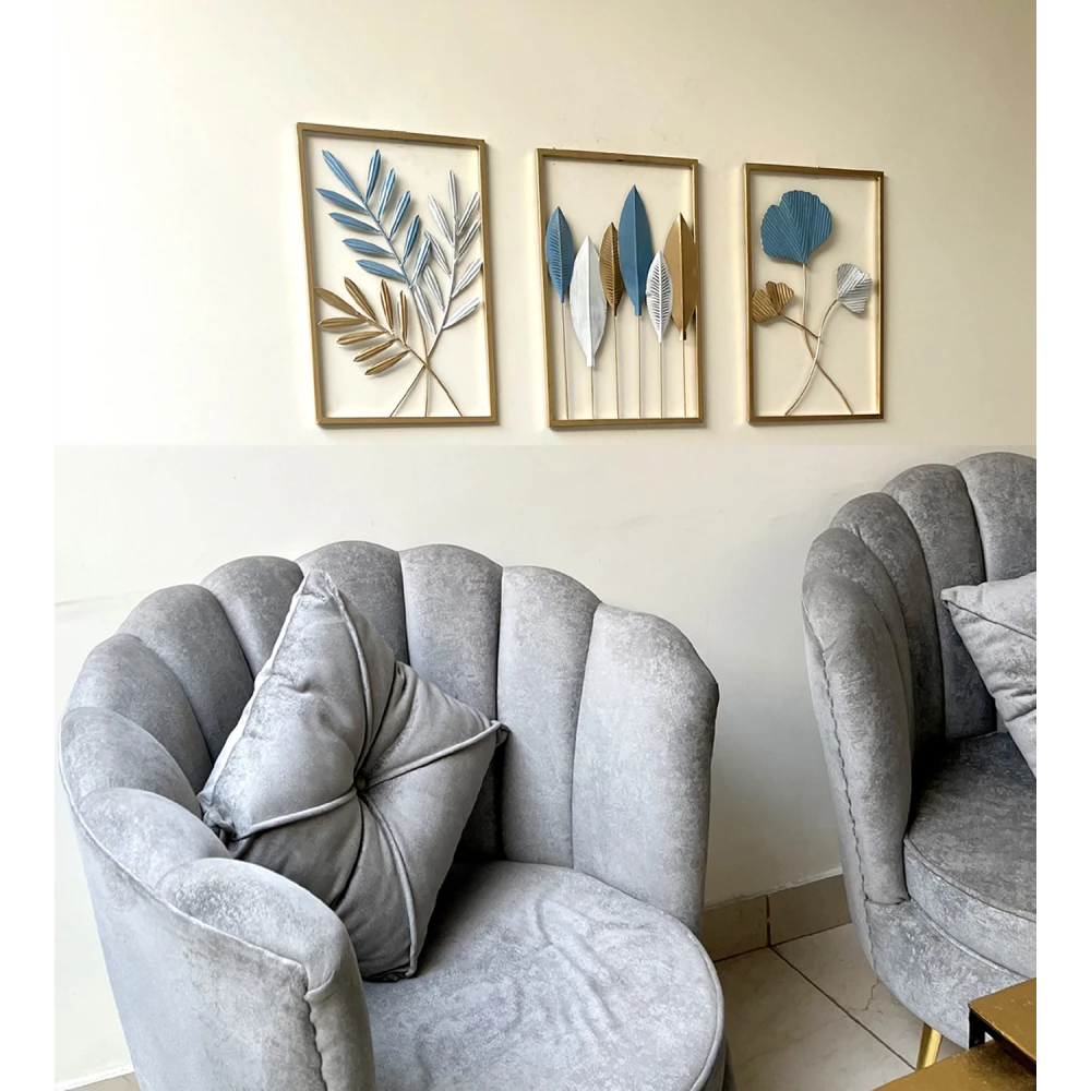 Metal Wall Decor Showpiece For wall Decoration Set of 3 Wall Art Home Decor