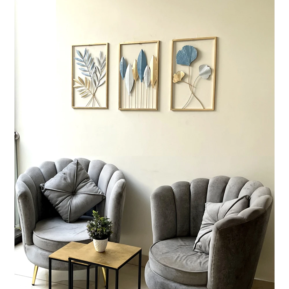 Metal Wall Decor Showpiece For wall Decoration Set of 3 Wall Art Home Decor