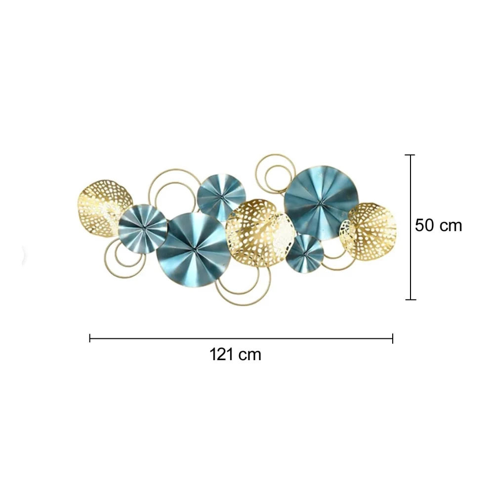 Metal Wall Decor (47X20) Handcrafted Wall Mounted Hanging Sculpture