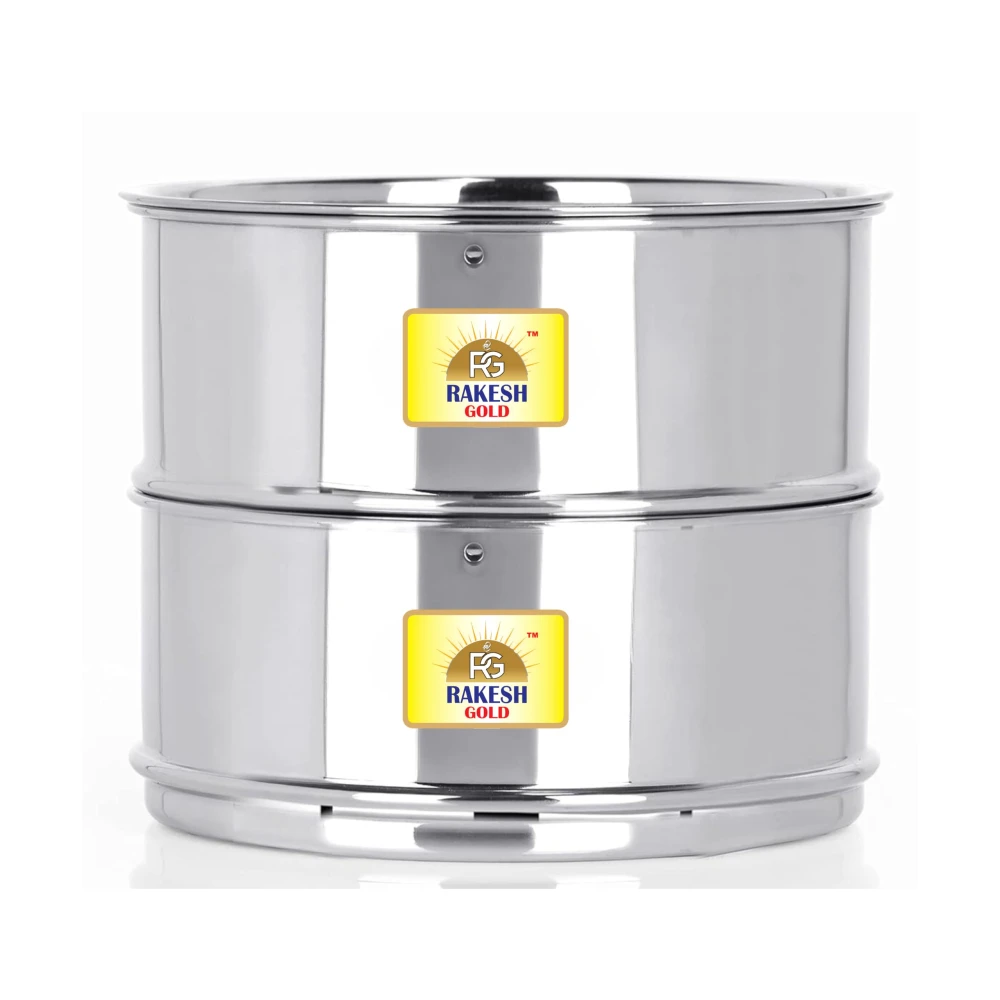 Rakesh Gold Stainless Steel Cooker Container/Cooker Separator | Stainless Steel, Stackable, Food Grade, Rust-Free, Easy to Clean (1, cooker separator, Suitable for 3 litre Inner lid Cooker)