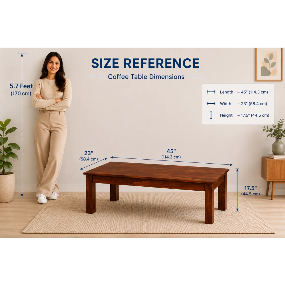 Orchid Homez Bombay Wooden Coffee Table for Living Room Use