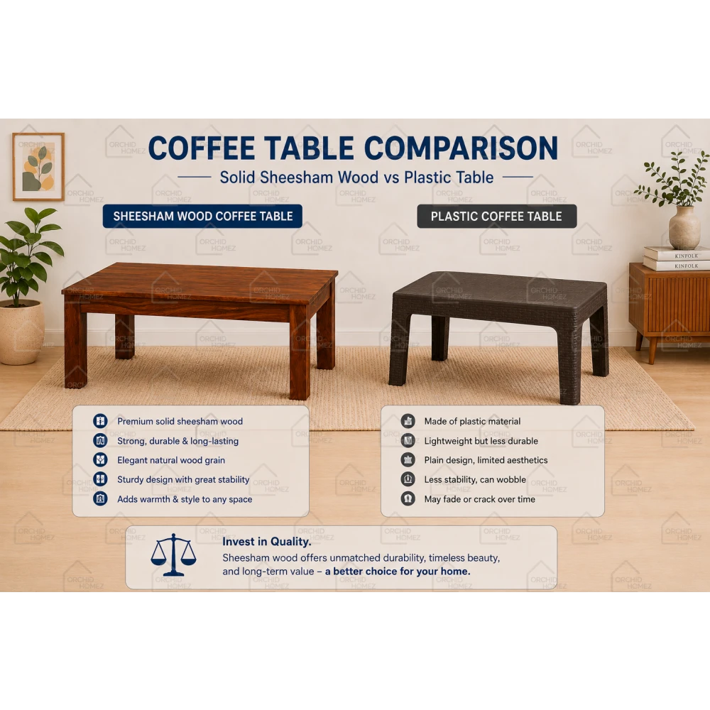 Orchid Homez Bombay Wooden Coffee Table for Living Room Use