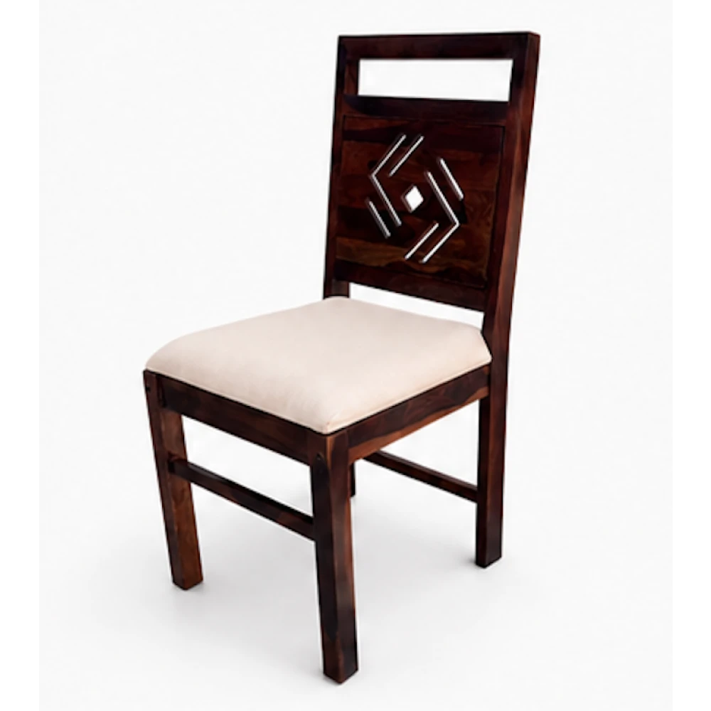 Orchid Homez Diya Dining Chair Set of 2 Wooden Fabric Chairs