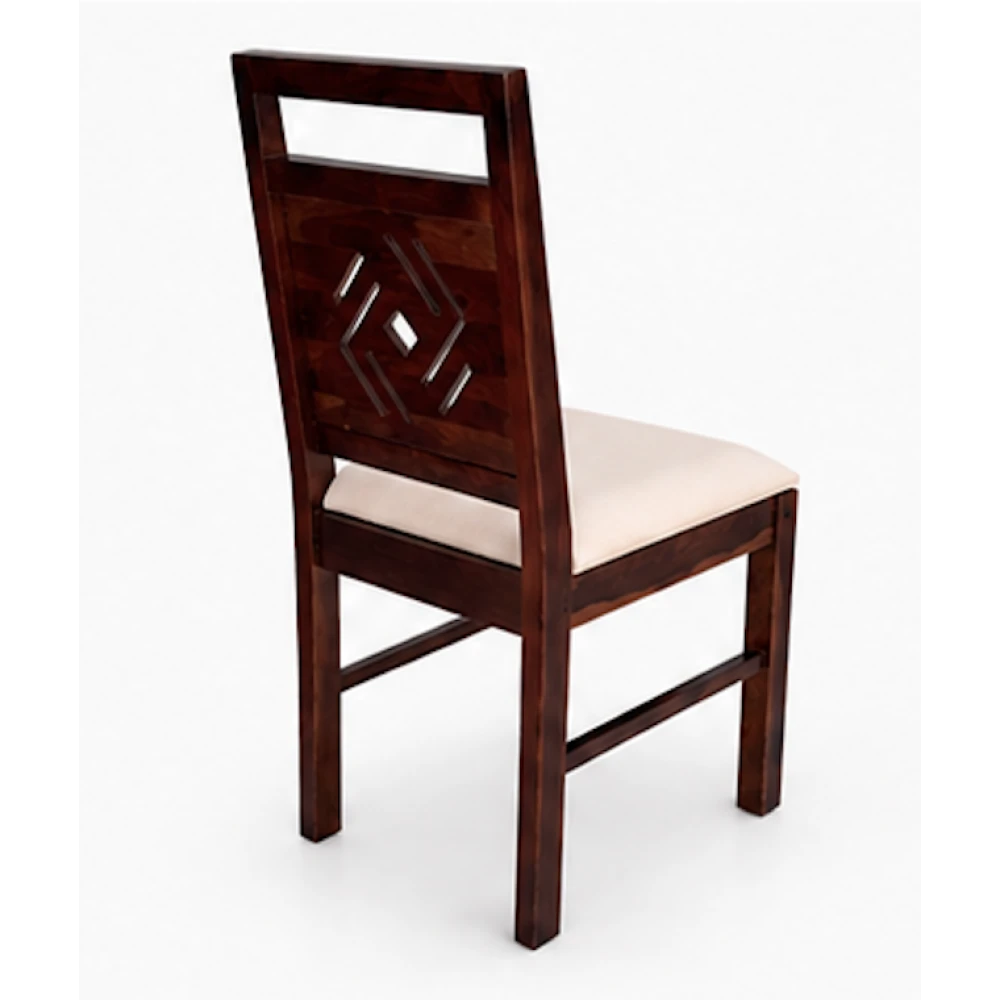 Orchid Homez Diya Dining Chair Set of 2 Wooden Fabric Chairs