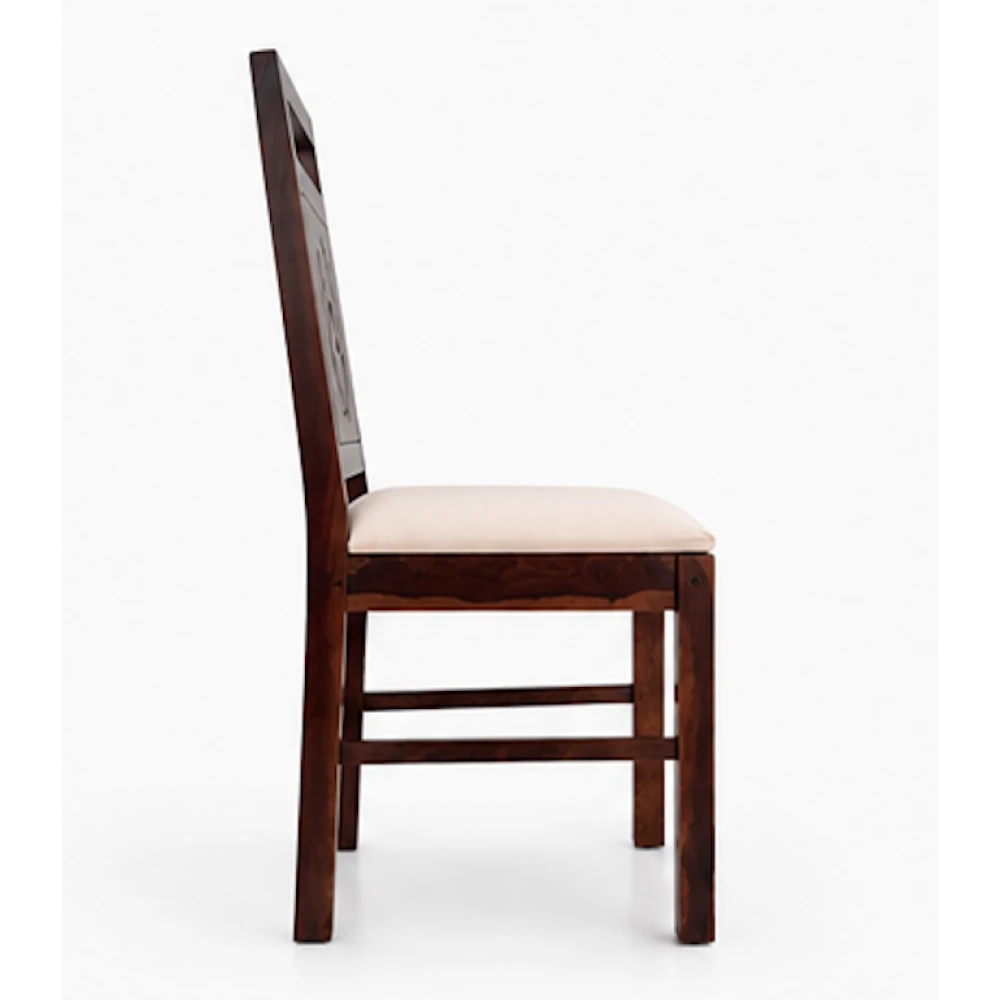 Orchid Homez Diya Dining Chair Set of 2 Wooden Fabric Chairs