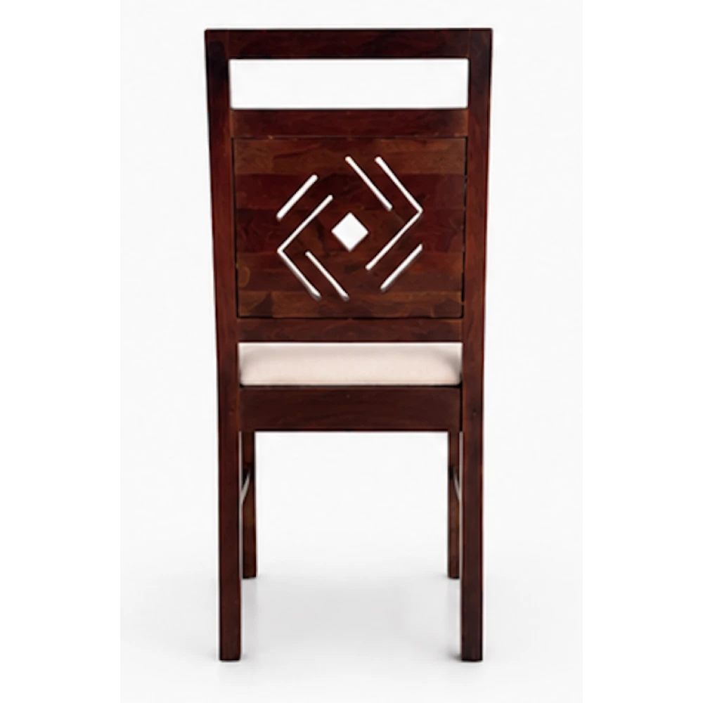 Orchid Homez Diya Dining Chair Set of 2 Wooden Fabric Chairs