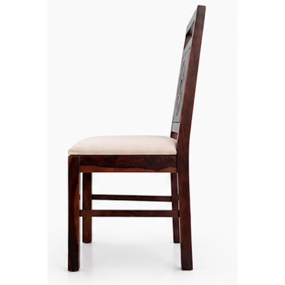 Orchid Homez Diya Dining Chair Set of 2 Wooden Fabric Chairs
